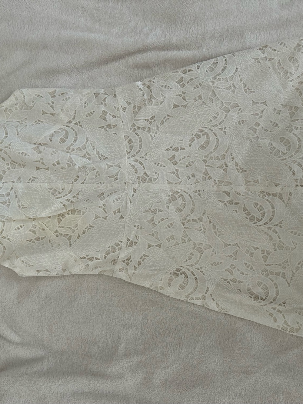 H&M White Lace Fit & Flare Dress – Size 6